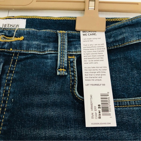 HUDSON JEANS NOA EFFRIE MID-RISE STRAIGHT CROP JEAN 28 - Picture 16 of 17